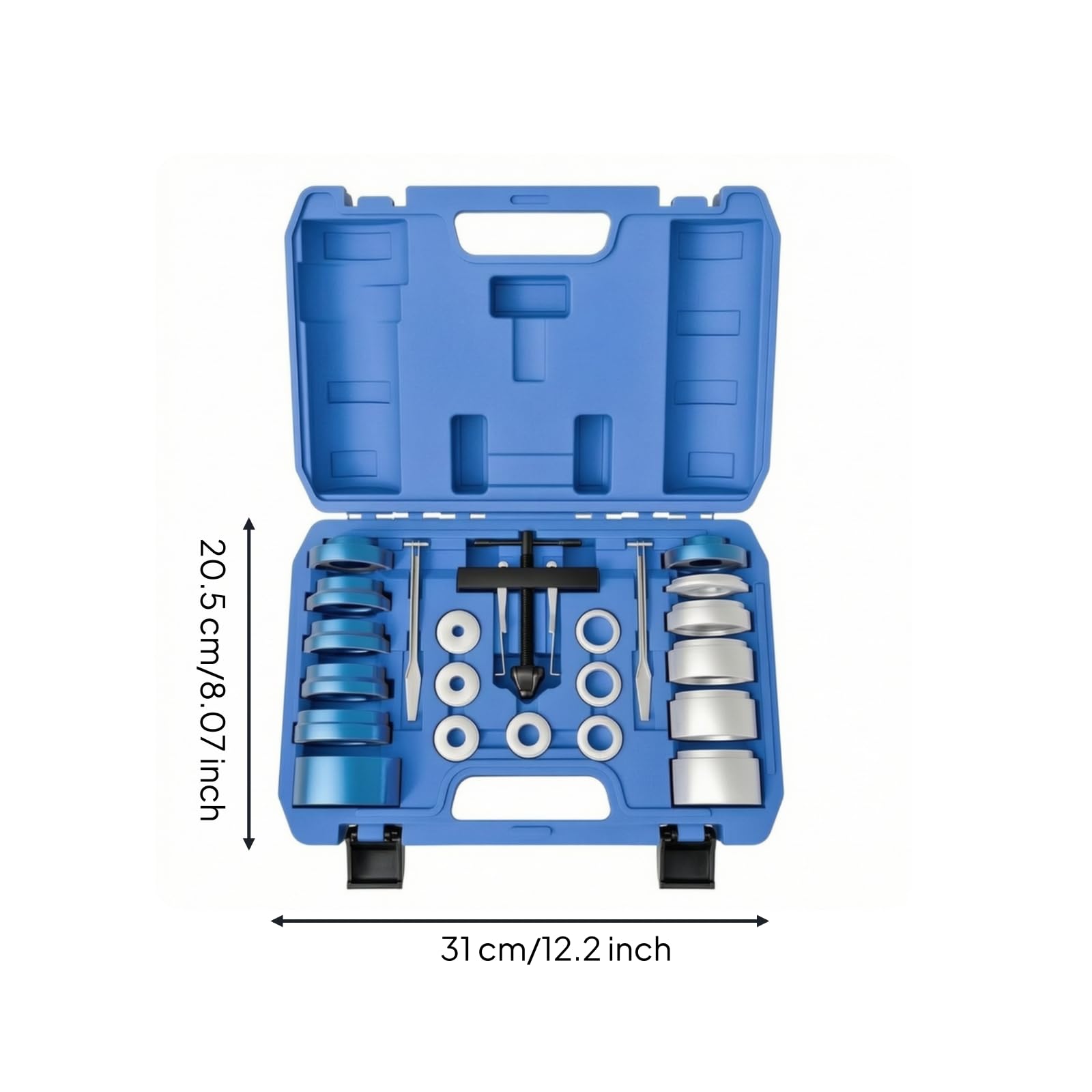 Instalador de Sello de Motor Kit Instalador de Reten Eje Cigüeñal Herramienta de Montaje con Barra Presión Uniforme Acero 45 con Caja Rígida Adecuado