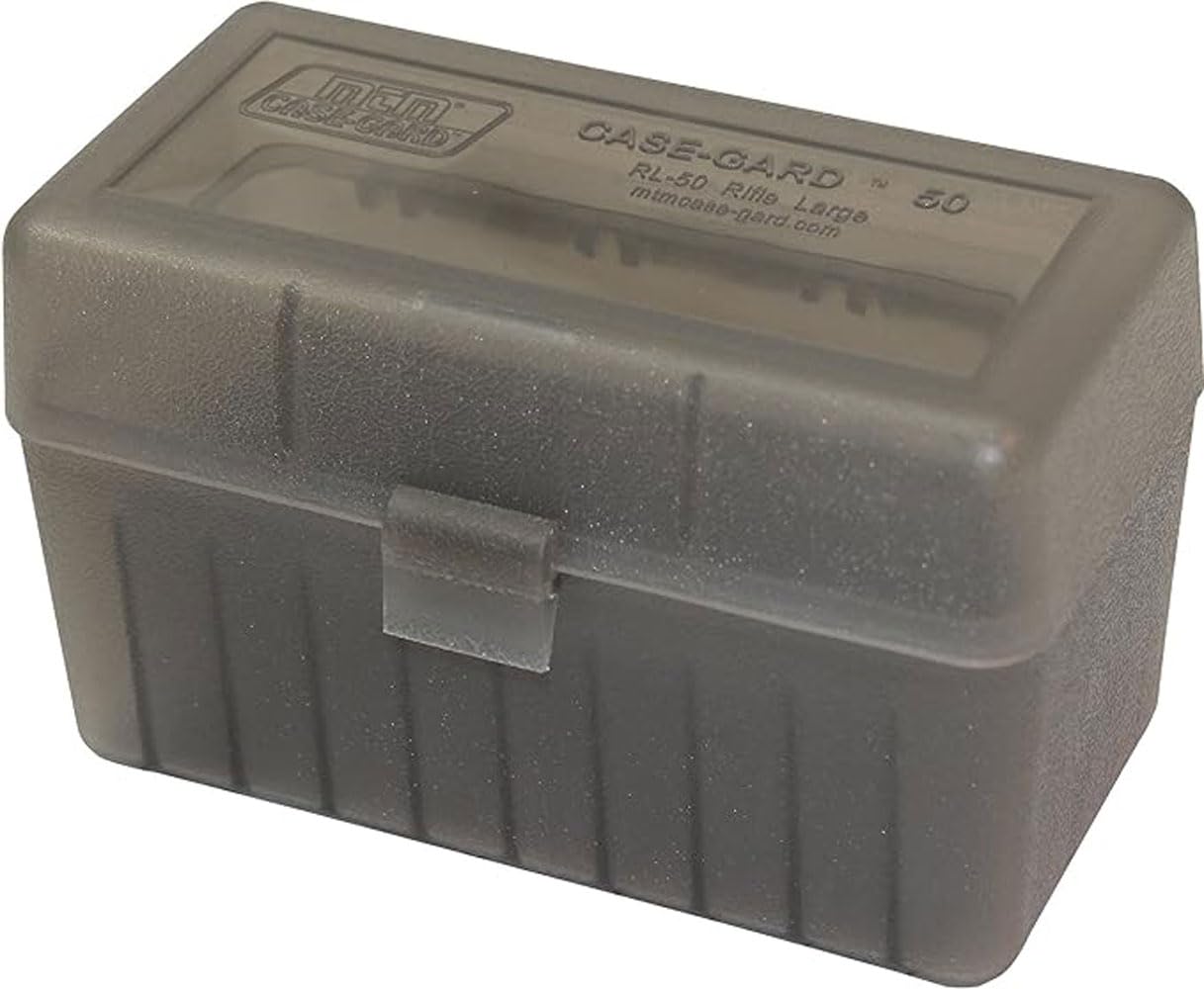 Amazon.com: MTM Case-Gard RL-50-41 Rifle Ammo Box, 50 Round, FIts