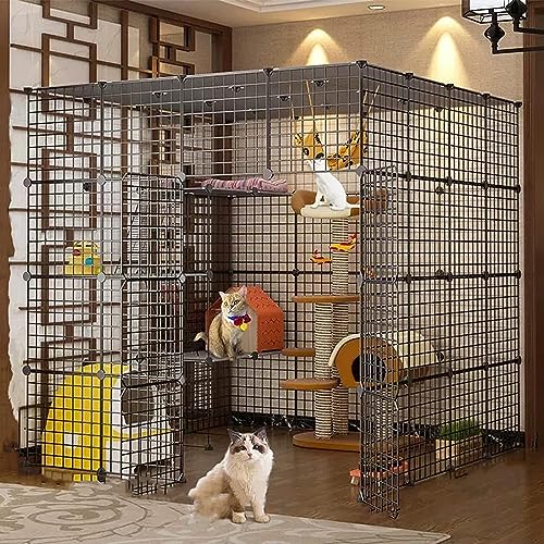 Recinto per Gatti da Esterno Grande, Gabbia per Conigli e Cani, Casa per Gatti, Montaggio Semplice, Capacità Portante Super Forte