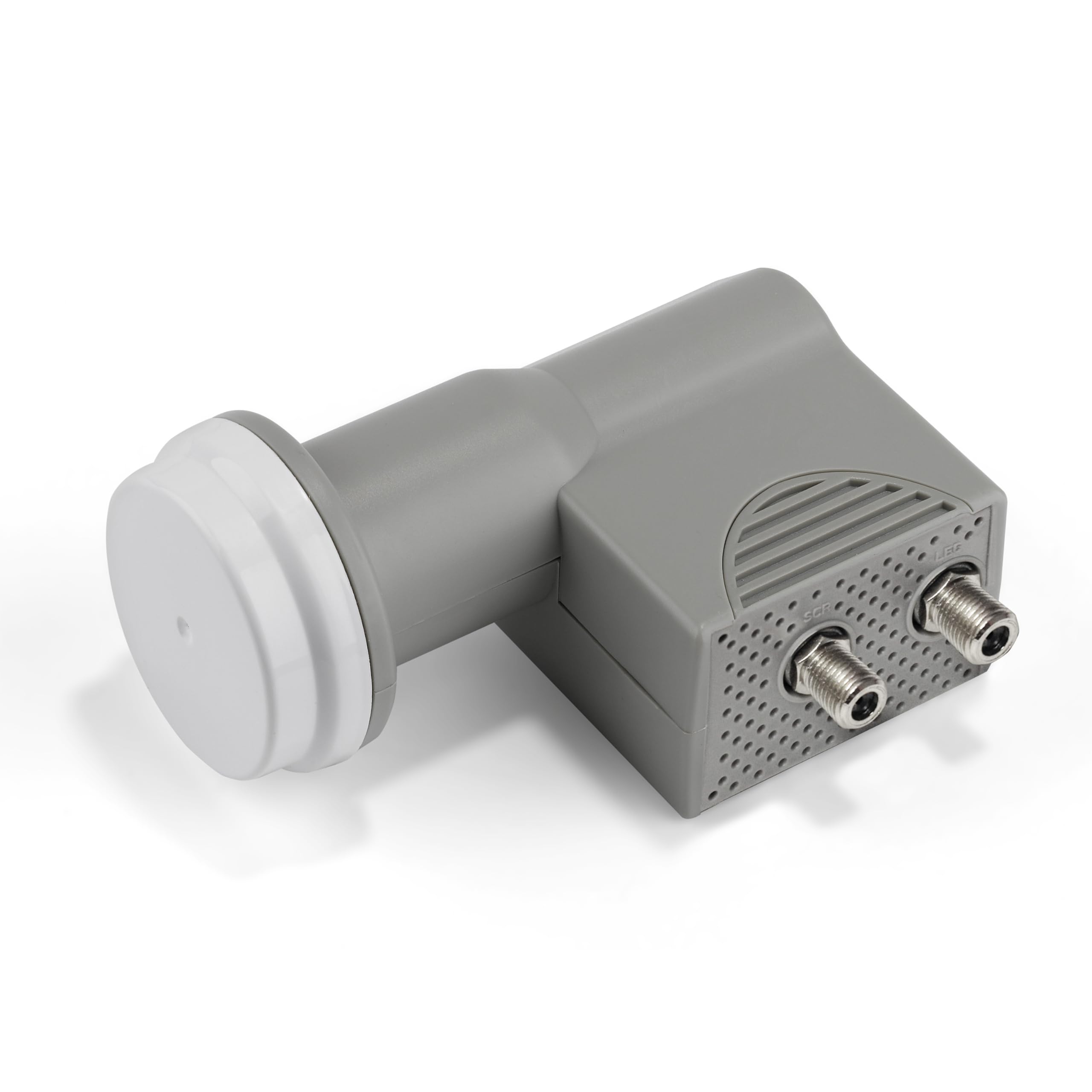 TELE System LNB universale SCR, convertitore 1 porta SCR 4 canali + 1 porta Legacy - LTE Stop - Low noise block-converter TS110F SCR. Protezione dalle intemperie