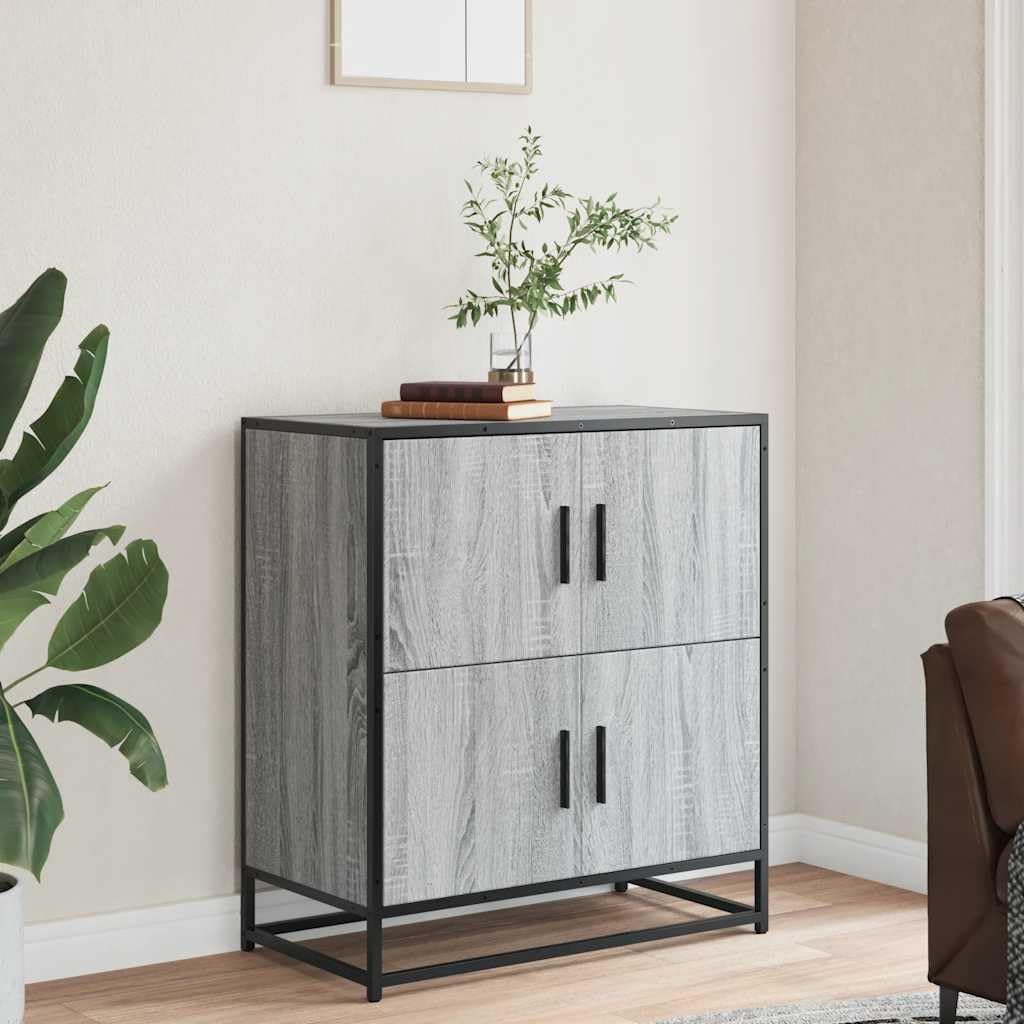 Credenza grigio Sonoma, 68 x 35 x 76 cm, in legno