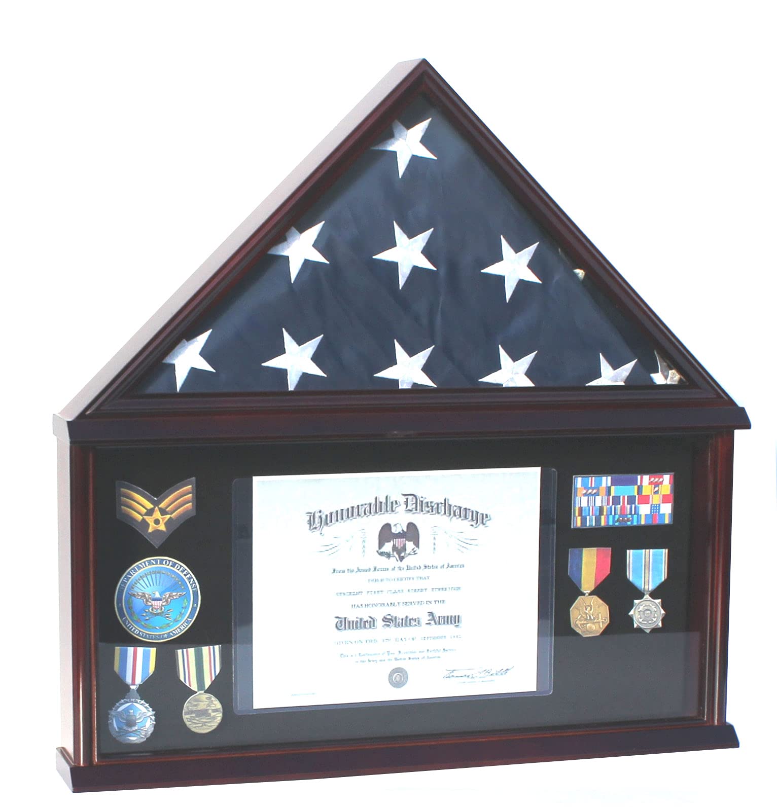 Buy American Veteran Burial/Memorial Flag Display Case Holder Military