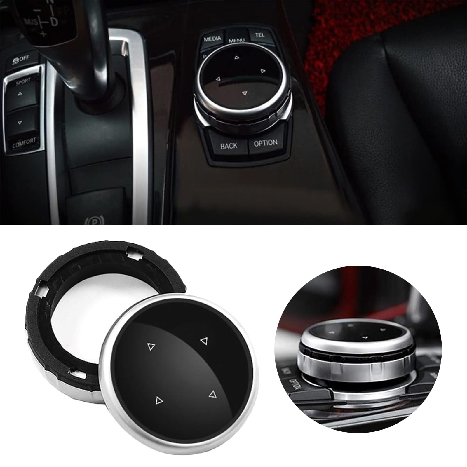 Autocollant Bouton Multimédia Carbone Pour Ford Maverick 2022-2023 – Protection Et Style Pour Votre Console