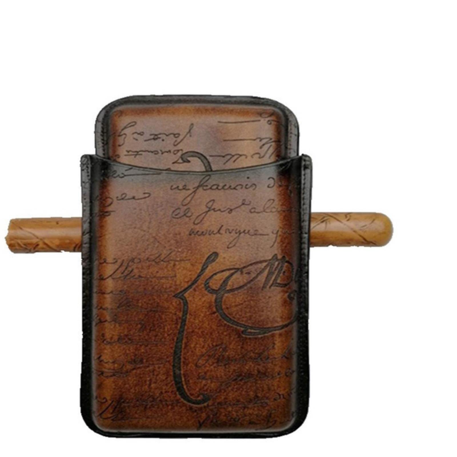VOIV Mini Leather Travel Cigar Case Portable Travel Humidor Holder Tube Men Gift Gift Box Gift Bag