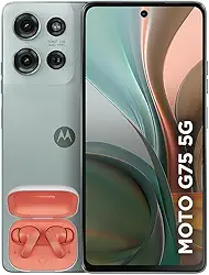 Smartphone Motorola Moto g75 5G + Moto Buds - 256GB 16GB (8GB RAM+8GB Ram Boost) e 50MP Sony Lytia 600 Camera Moto AI Ultrarresistencia militar - Cinza Vegan Leather