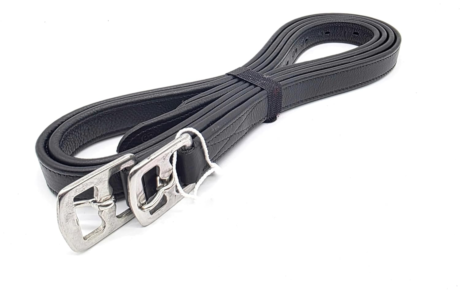 Premium Soft Leather Stirrup for Child Non Stretch 3/4 Inch Wide Black Sizes 24 28 32 36 (28")