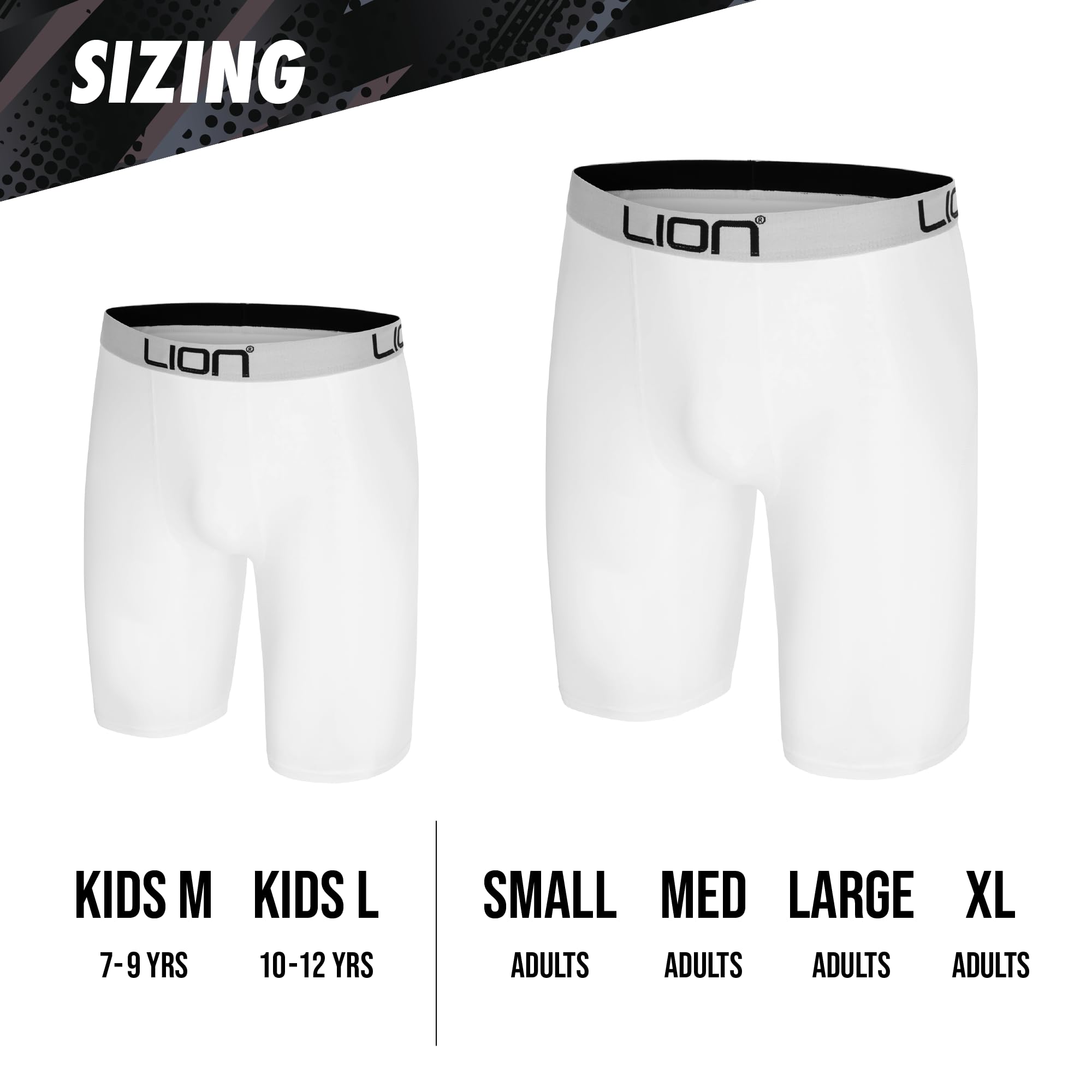LION SPORTSWEAR Compression Shorts for Football & Sports – Multi-Purpose Base Layer for Men & Kids, Ideal for Gym, Training & Running