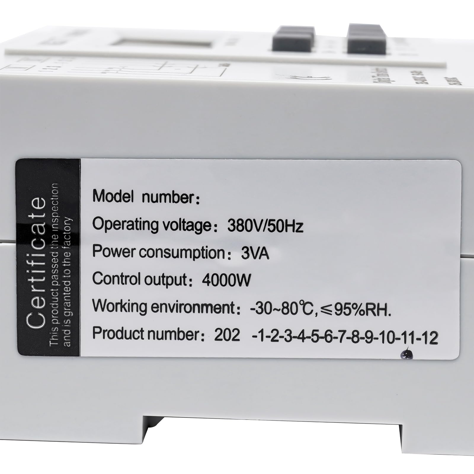 Timer digitale 25 A 380 V con display LCD, 30 programmi/giorno, protezione da interruzione di corrente (6 mesi) - Timer settimanale per pubblicità, illuminazione, industria e commerciale