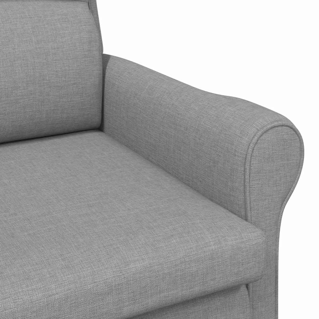 Poltrona Grigio Chiaro Tessuto Moderno Con Telaio Legno Ingegneria E