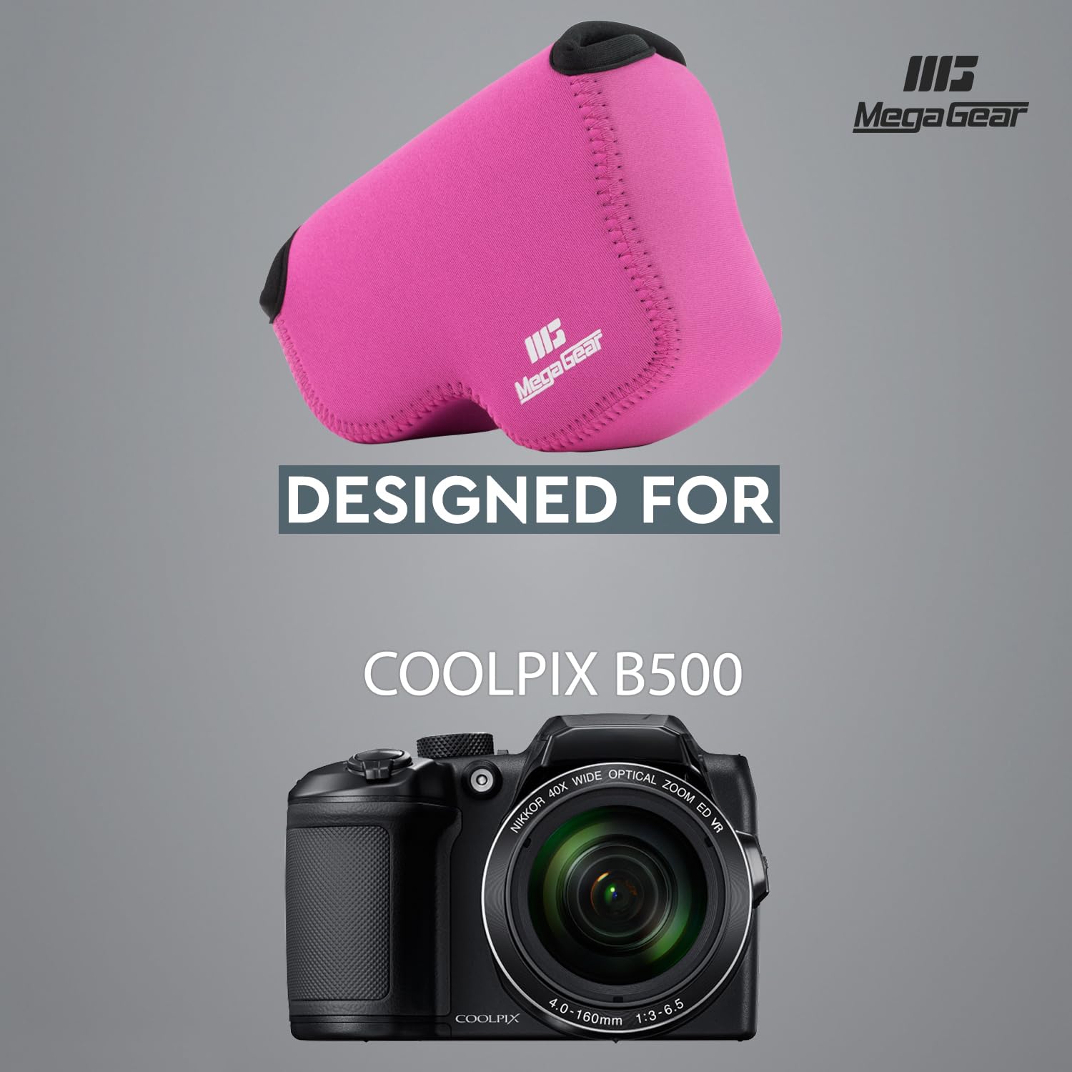 MegaGear Custodia per Fotocamera Nikon Coolpix B500 - Neoprene Protettivo, Ultra-Leggera