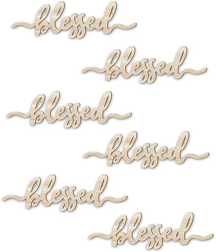 Miniatura 2 de Tarjetas de lugar de Acción de Gracias Blessed, Thankful, Grateful Letreros de madera para mesa de comedor de otoño, adorno de mesa de casa de