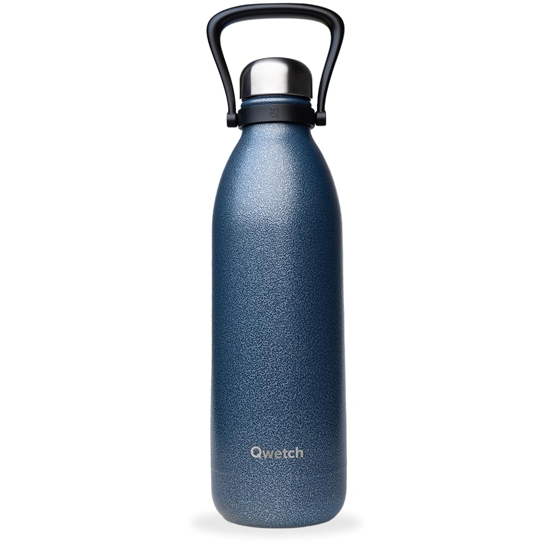 Qwetch - Botella isotérmica TITAN ROC de 1,5 L, azul marino – Ultra resistente con revestimiento antiarañazos – 48 h frío/16 h caliente – impermeable, lavable en lavavajillas – Botella de acero