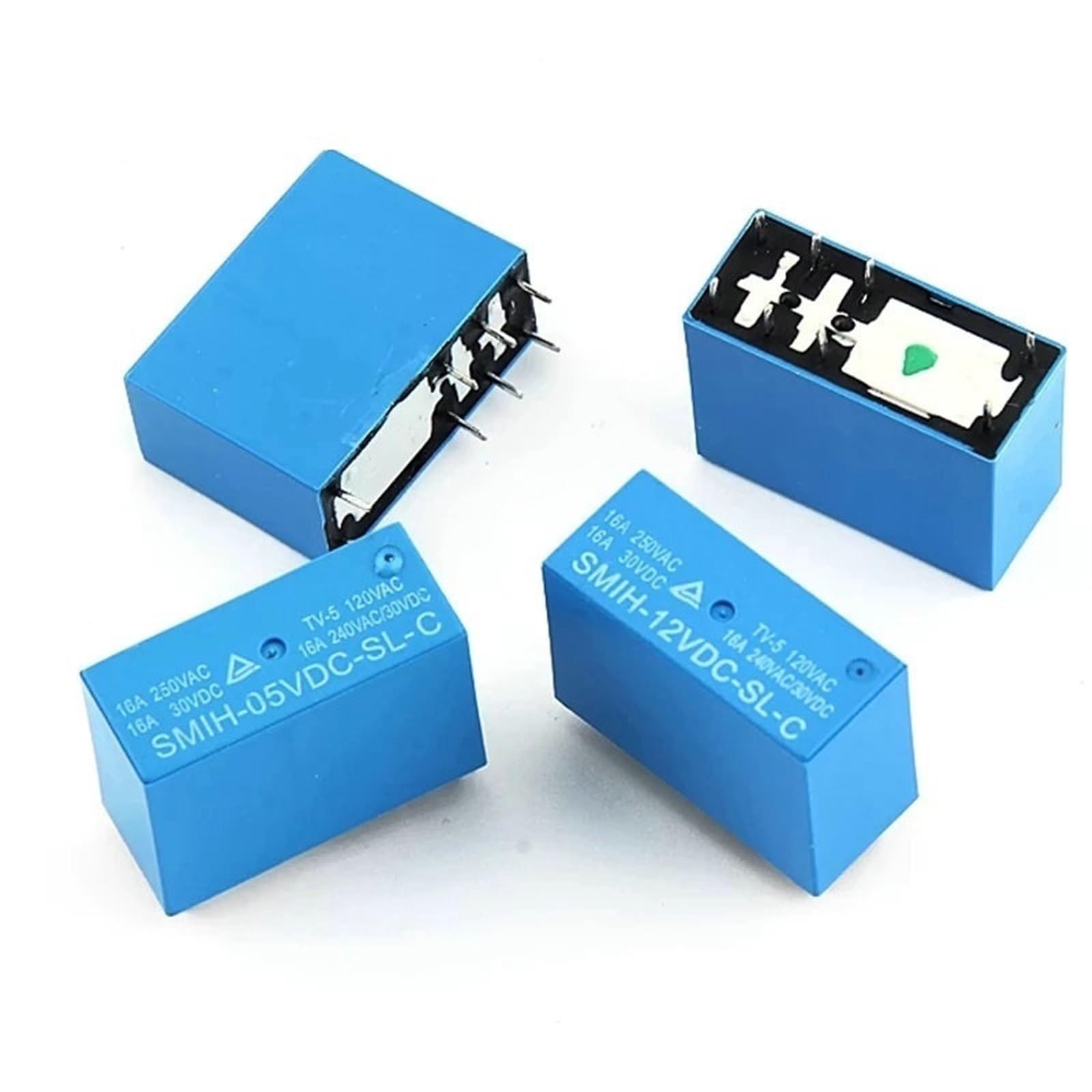 CSKWLLNBC 2PCS 5v 12v 24v SMIH-05VDC-SL-C SMIH-12VDC-SL-C SMIH-24VDC-SL-C Relays 250V 16A 8PIN SMIH-05V 12V 24VDC-SL-A 6Pin Relay(SMIH-12VDC-SL-C 8Pin)