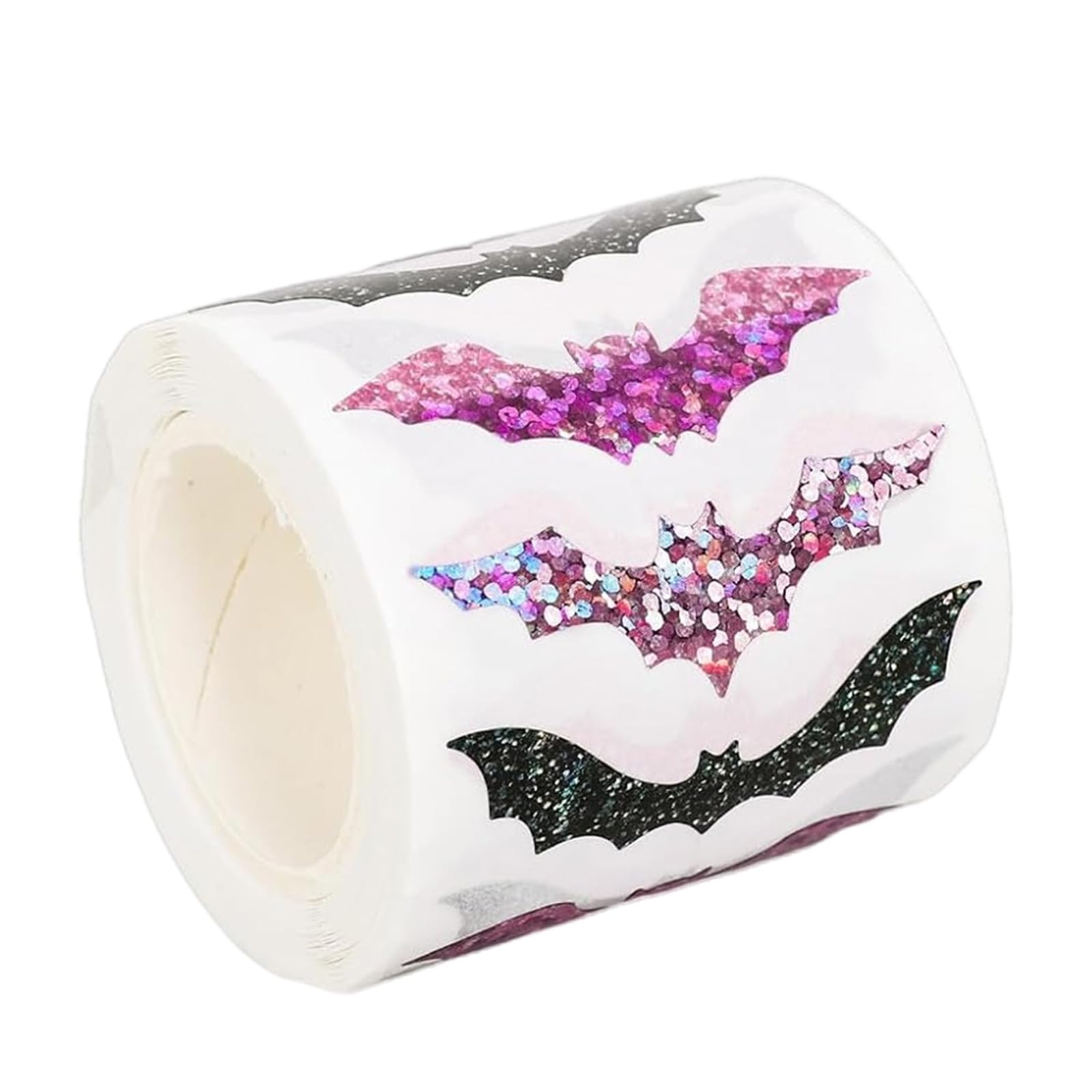 500Pieces Glittering Bats Sticker 38mm Wrapping Label Sticker for Seal Envelope Card Packaging Scrapbooking PVC Halloween Bats