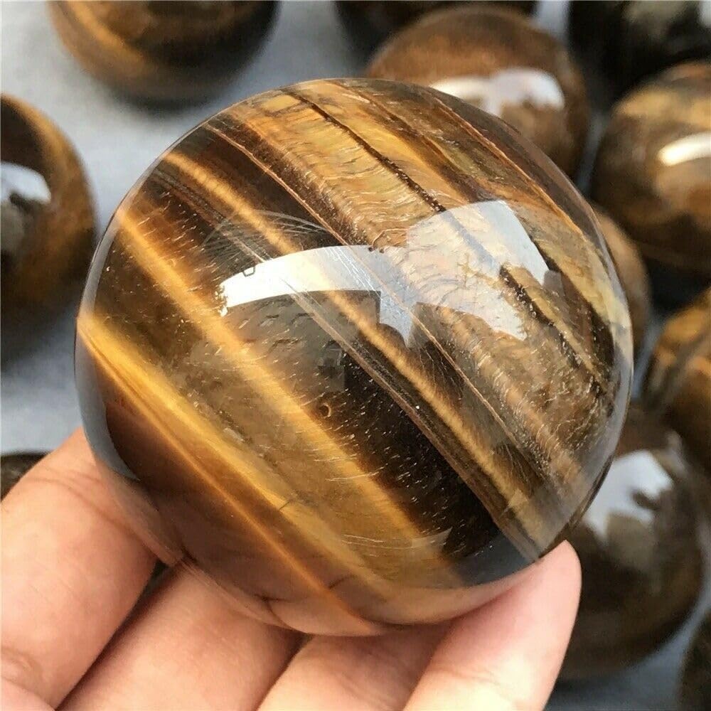 RVBLRDSE Tiger s Eye Quartz Crystal Sphere Ball Crystals Stones Witchcraft Crafts Home Decoration Ornaments (Size : 2-3cm) Gemstone Stone