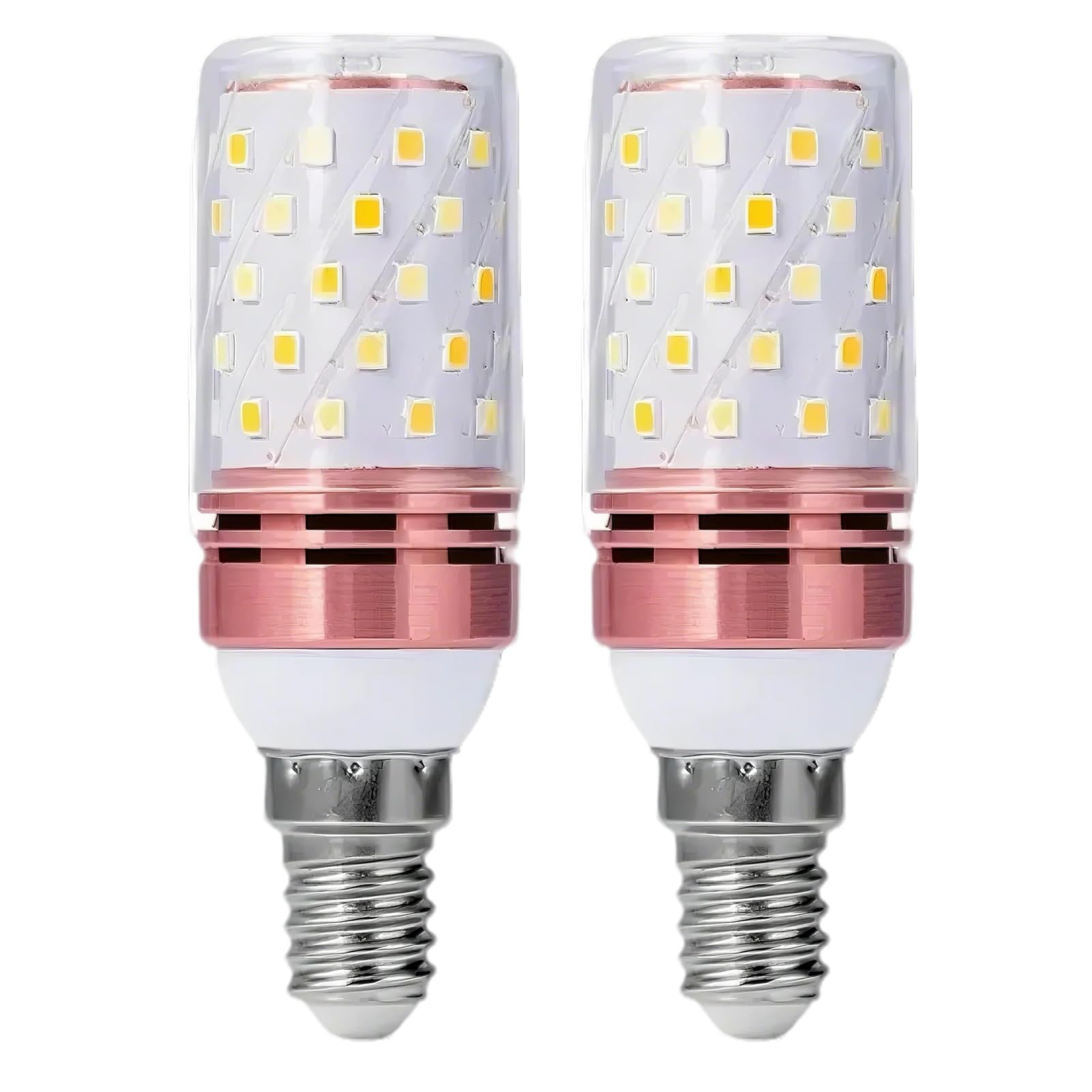 ZFFOZZ E14/E26/E27 LED Corn Light Bulbs 12W 16W Standard Screw Base 60W Equivalent for Rv, Off Grid Solar Panel Project, Boat, Pack of 2(E14-12W-pink,Three Colors)