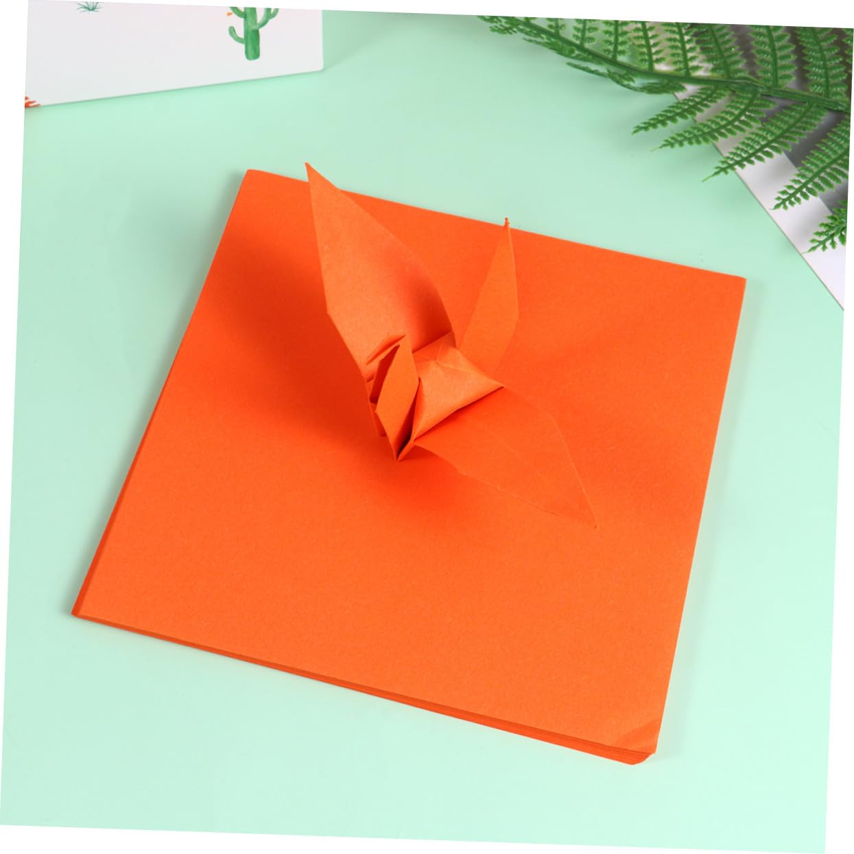 TOPBATHY 500 Pezzi Carta per Origami Arancione Quadrata in Carta per Fai da Te Creativo e Giochi Manuali per Bambini