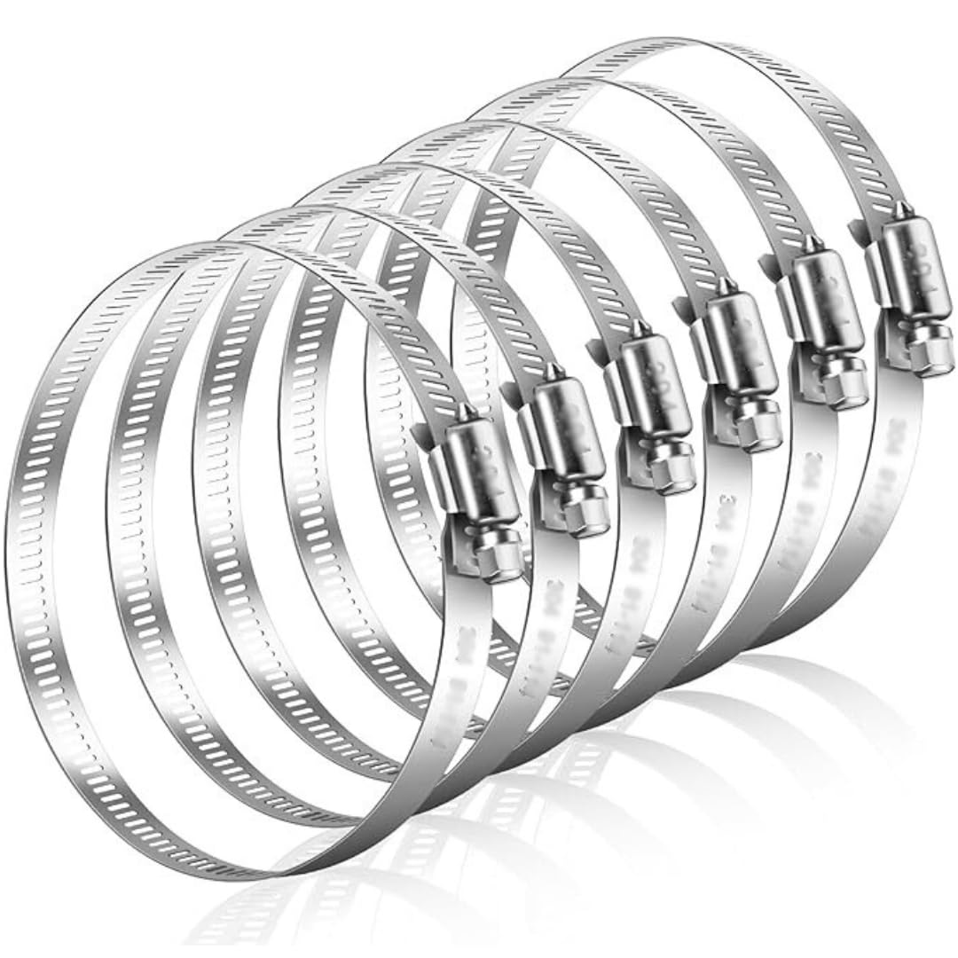 Armar Trading Ltd Silver 10 X Zinc Plated Hose Clips / Clamps (10 Pack) (220Mm-240Mm)