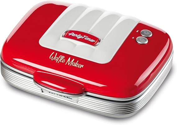 Ariete Retro Style Waffle Maker, Red