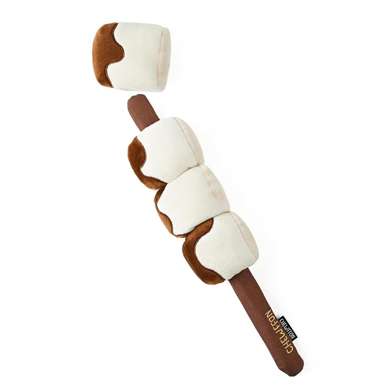 Brinquedo interativo para cães com apito e segmentos removíveis CHEWFFON S'mores Stick para portes médio e grande, 1 unidade