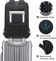 Vista 6 de BANGE Business Smart Backpack Waterproof fit 15.6 Inch Laptop Backpack with USB Charging Port,Travel Durable Backpack