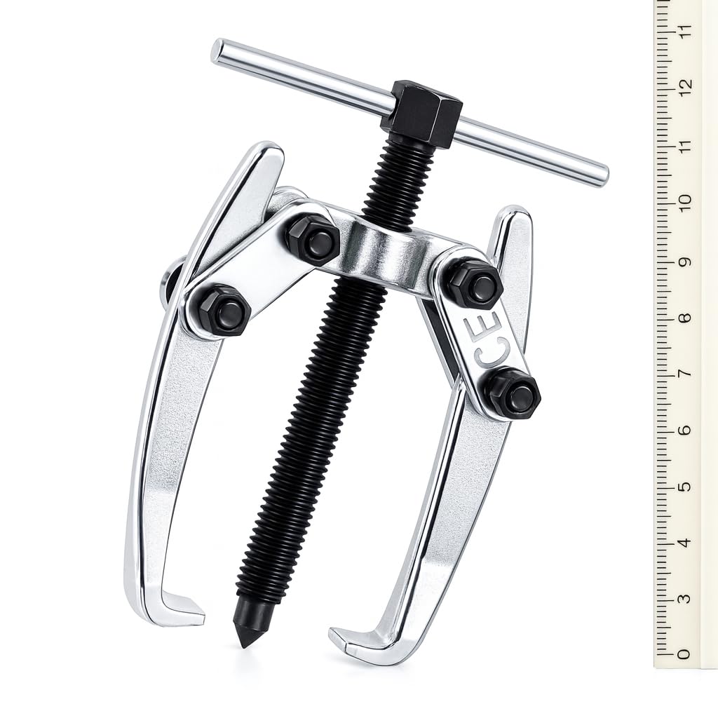 KATSU Estrattore per Cuscinetti per Ingranaggi a due Ganasce 60mm, Acciaio al Carbonio 2 Bracci Strumento di Rimozione per Estrattore di Cuscinetti per Ingranaggi per Auto Moto Riparazione