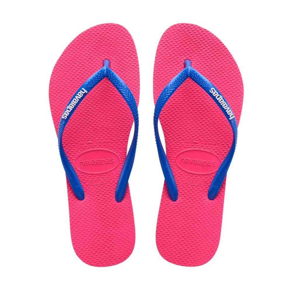 Havaianas Slim Logo Women FlipFlop Pink Electric 3.5/4 UK