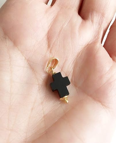 Miniatura 4 de Azabache Cross Stone Protection Charms for Chains Dije Mal de Ojo