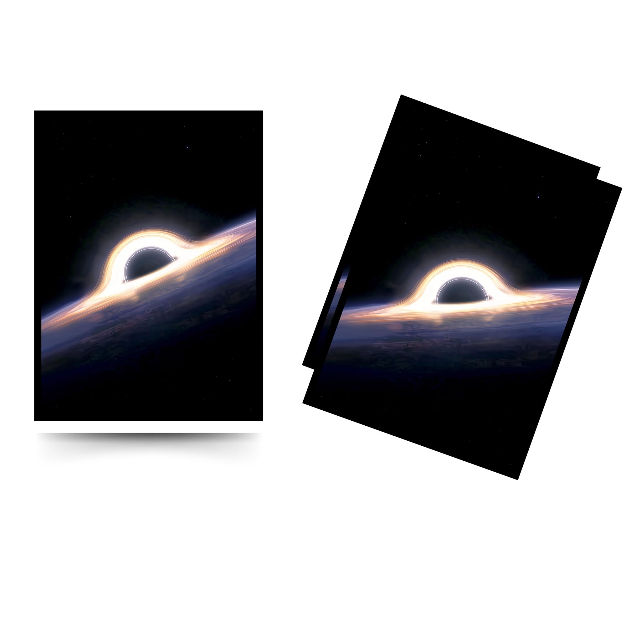 Trading Card Sleeves – 100 Count – Glossy Art Back & Clear Front (66 x 92 mm) – Fits Standard Cards, MTG, Sports & Collector Decks - Event Horizon