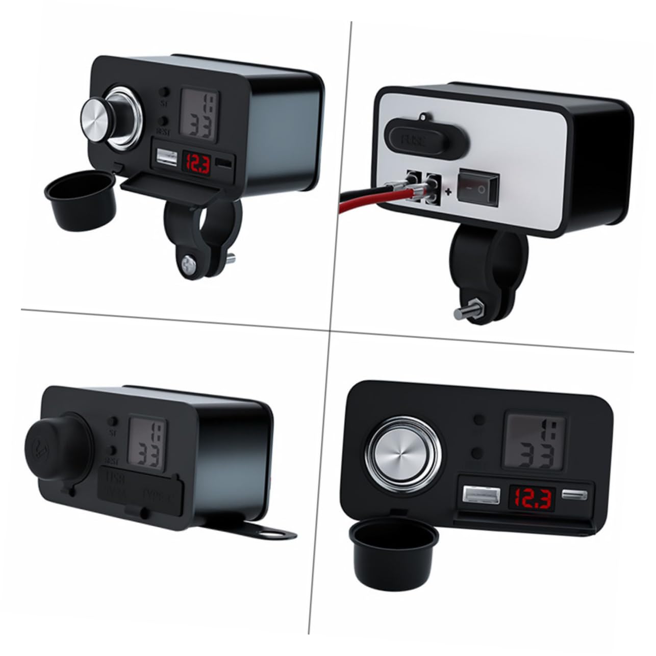 SUPVOX 12v Cargador USB para Motocicleta con Rápido para Móvil y Tablet con Compatible con y Dispositivos Móviles