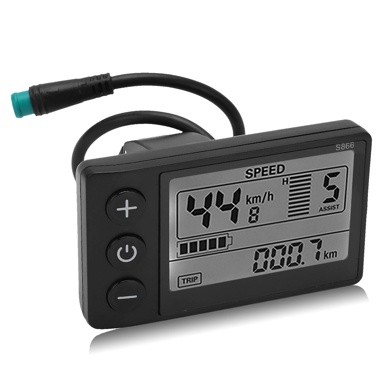 Display, Display LCD per Bici da Scooter Elettrico a 5 Pin 24/36 / 48V per Manubrio da 0,9 Pollici