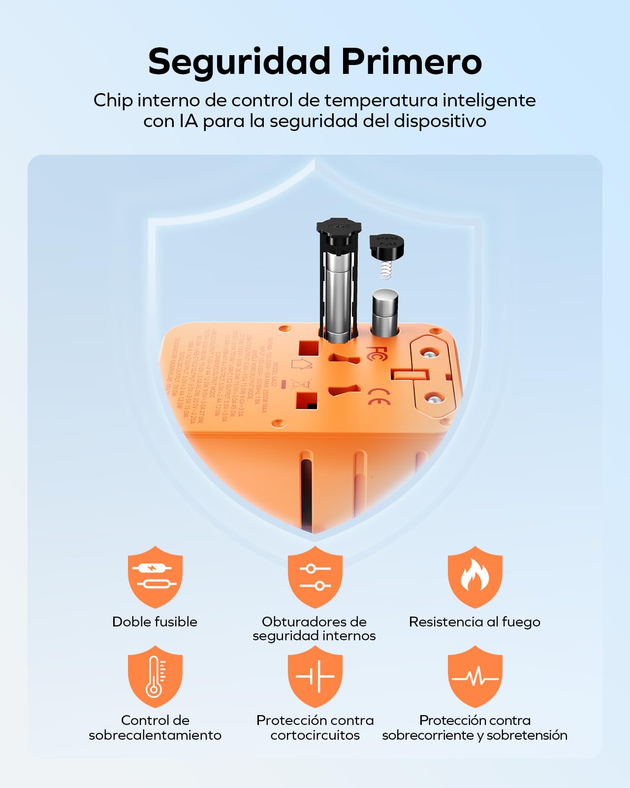 MOMAX Adaptador Enchufe Universal,70W GAN Enchufe Universal con 2 CA 3 USB C y 2 USB A, Adaptador Universal Enchufe Viaje, Adaptador de Viaje para Inglaterra, EE. UU., Japón, Tailandia y Australia