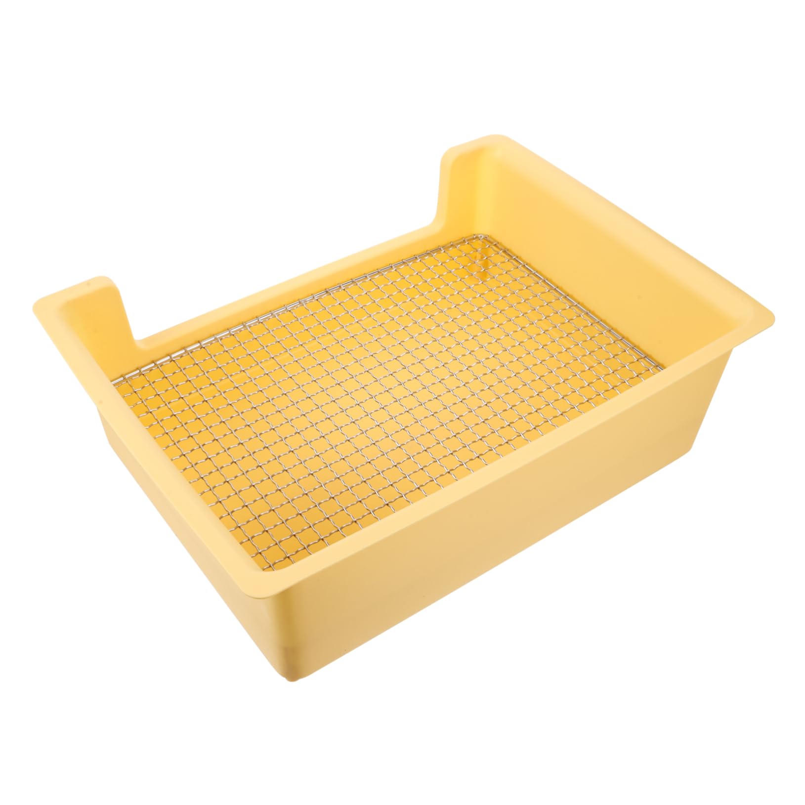 Gatuida Lettiera per Conigli in Plastico Giallo Rettangolare Ampio Spazio per attività e Addestramento al Bagno per Coniglietti e Porcellini D'india in Casa