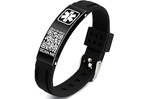 Medical Alert Bracelets for Men Women with QR Code: Sport, Travel, Emergencies