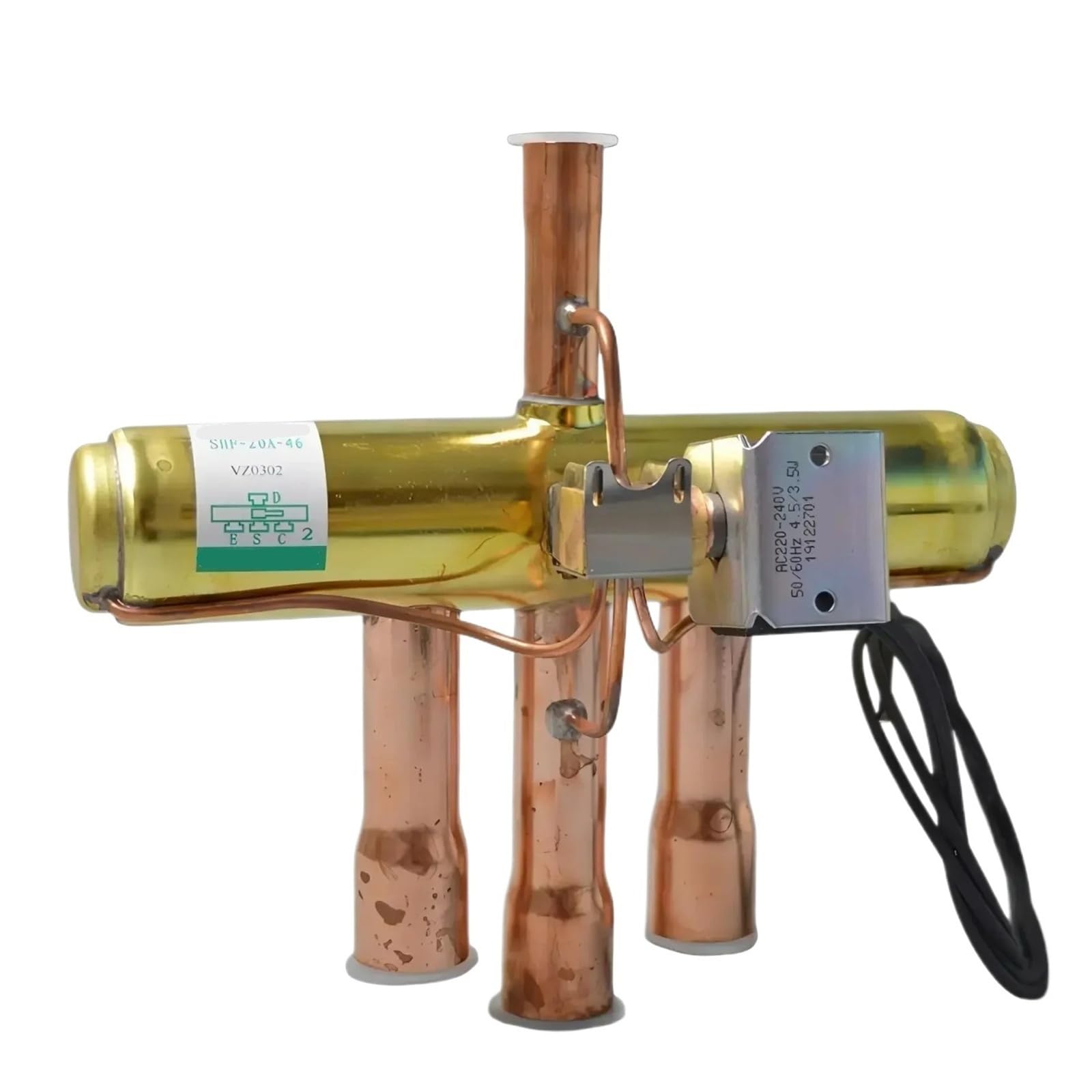 AFUWICFZO Four-way Reversing Valve SHF-20A-46 Without Coil 12 * 19 Air Conditioner Four-way Valve