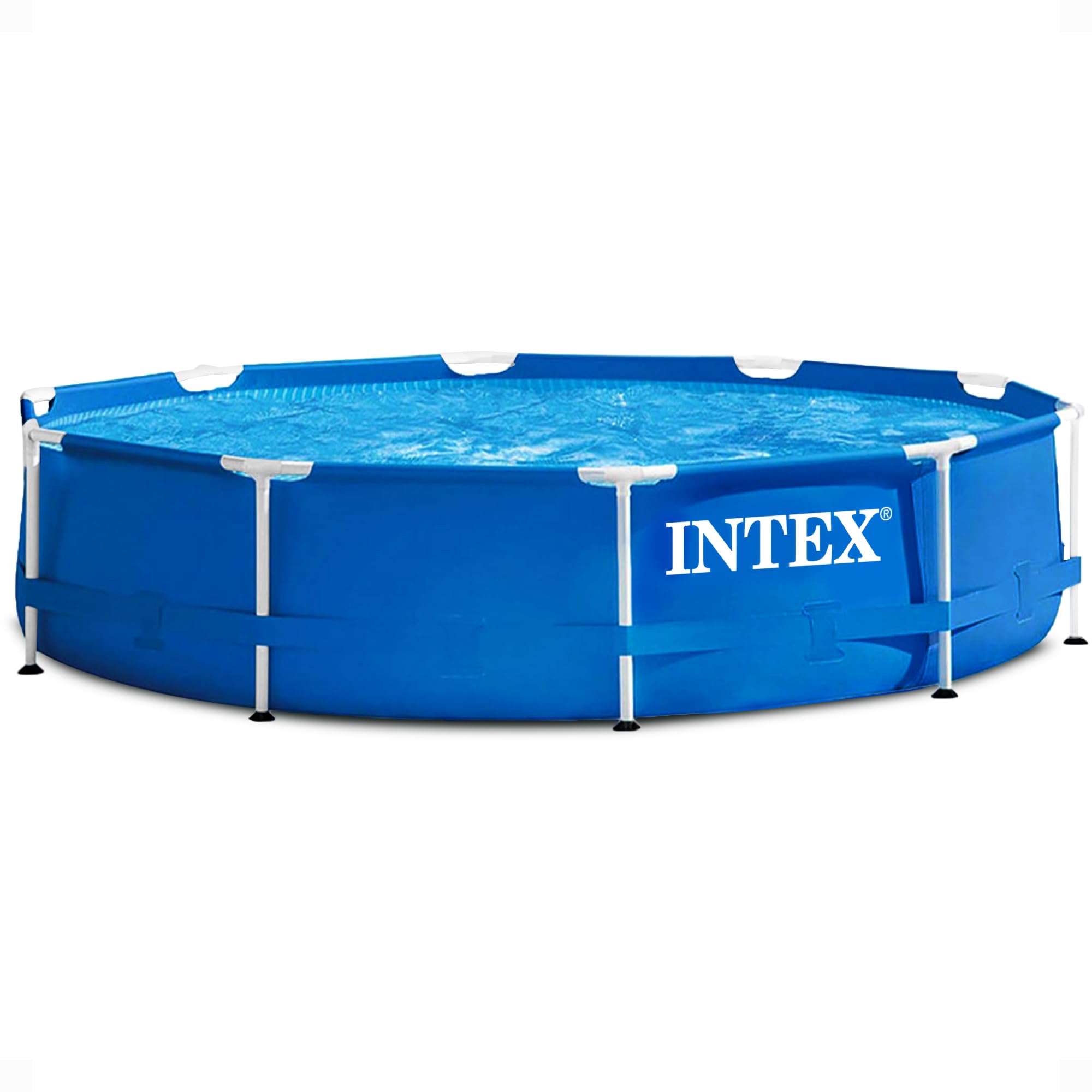 Sponsored Ad - Intex 10 Foot x 30 Inch Round Metal Frame Backyard Above Ground Swimming Pool