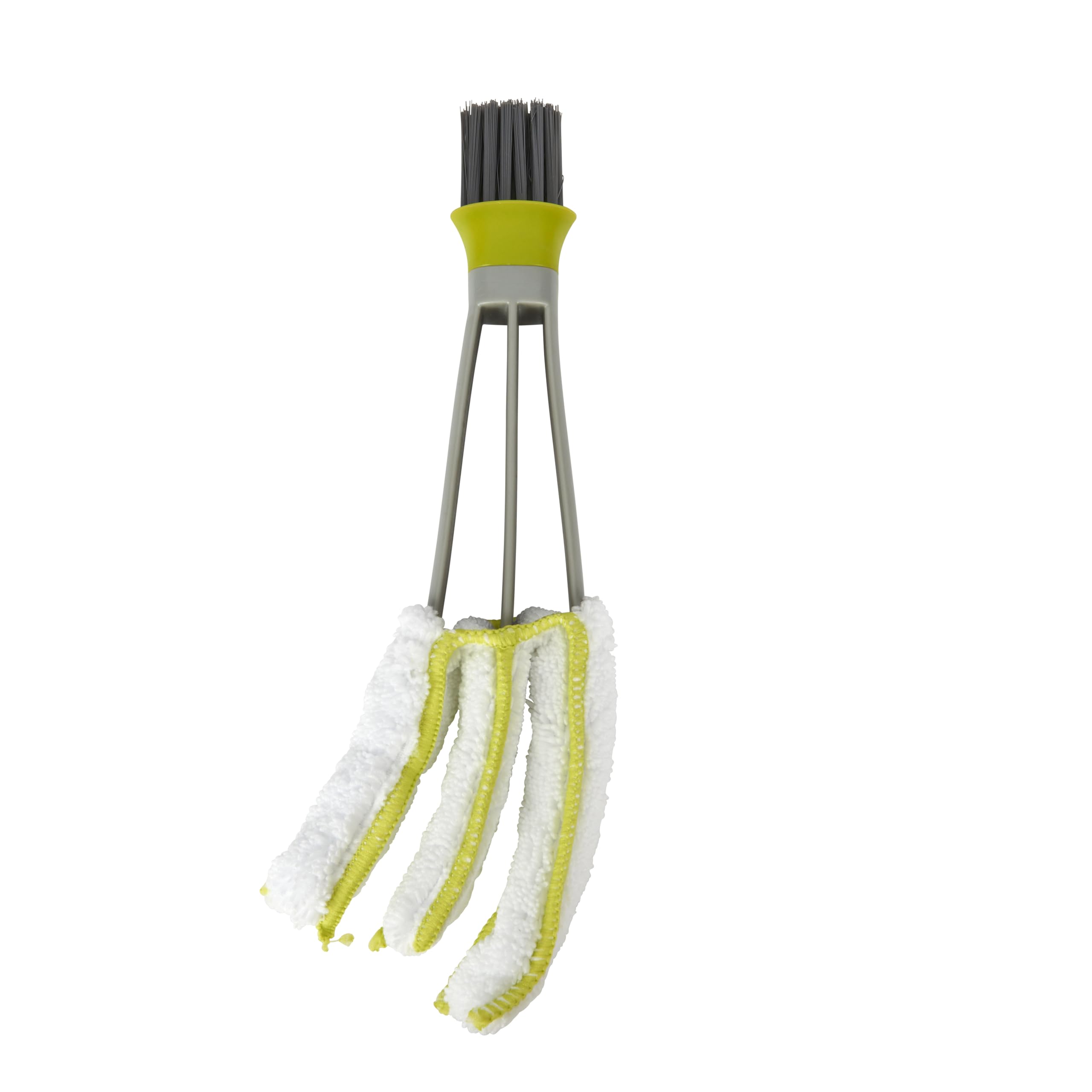 Kitchen Craft Pulitore Microfibra per Tende veneziane, persiane e Prese d'Aria, Grey/Green, 24.5 x 9 x 4 cm