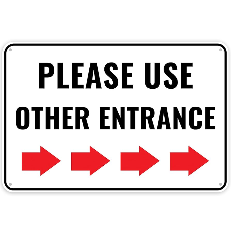 Amazon.com: 1PC Please Use Other Door Sign Right Arrow, 12 x 8 Inches - Aluminum - Please Use Other Entrance for Employees Visitors Deliveries : Industrial & Scientific amazon-com-1pc-please-use-other-door-sign-right-arrow-12-x-8-inches-aluminum-please-use-other-entrance-for-employees-visitors-deliveries-industrial-scientific