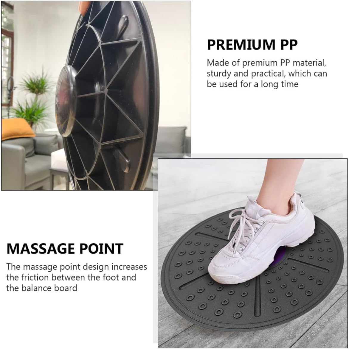 Sensory Training Balance Board Purple Equilibrium Pedal Fitness Balance Trainer for Stability Yoga Exercise at Home