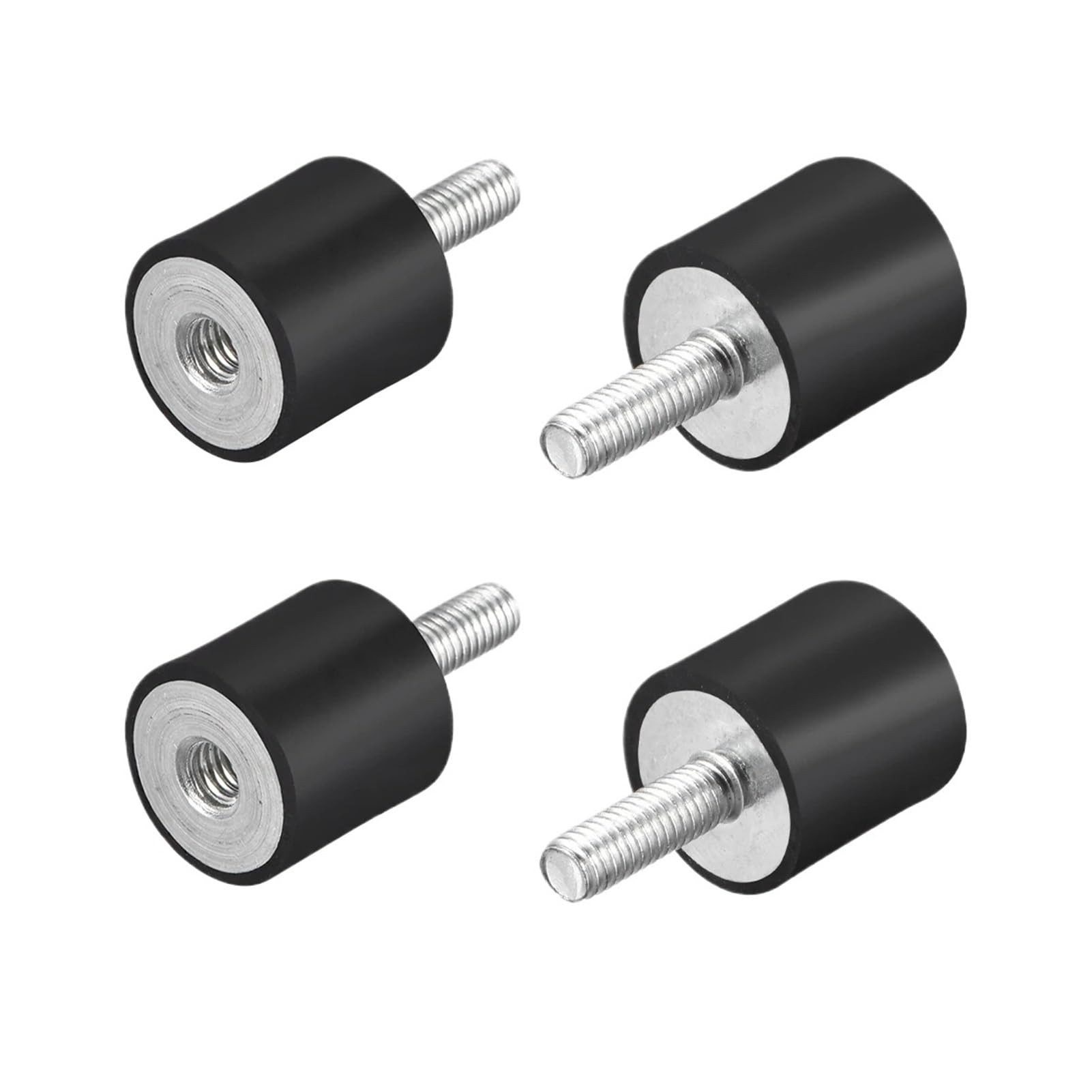 SHGUOMSC Rubber Studs Shock Absorber 4Pcs M4 M6 M8 Thread Male Female Vibration Mount Damper Bobbin for Bicycle(M6x18mm 20mmx15mm)