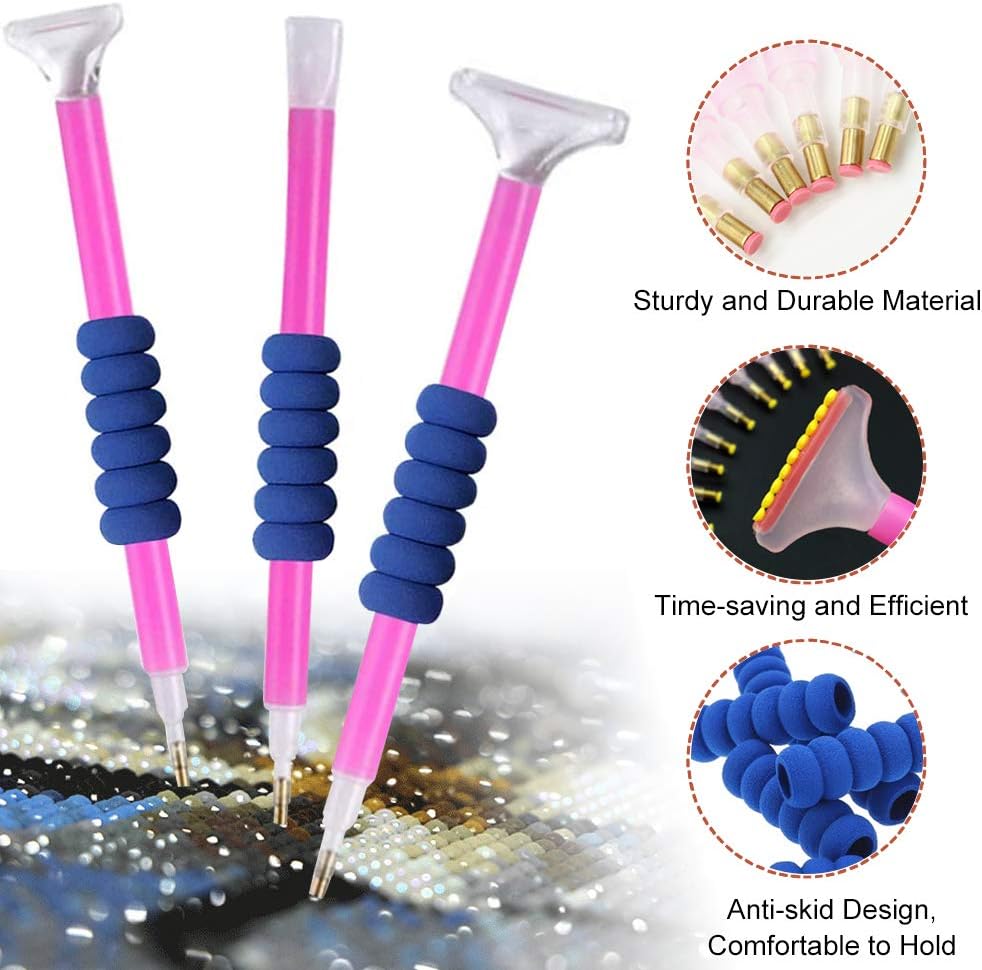inifus 50pcs 5D DIY Diamond Painting Accessories and Tools,Dimand Art Paintings Kit,Diamond Painting Starter Kit for Adults or Kids