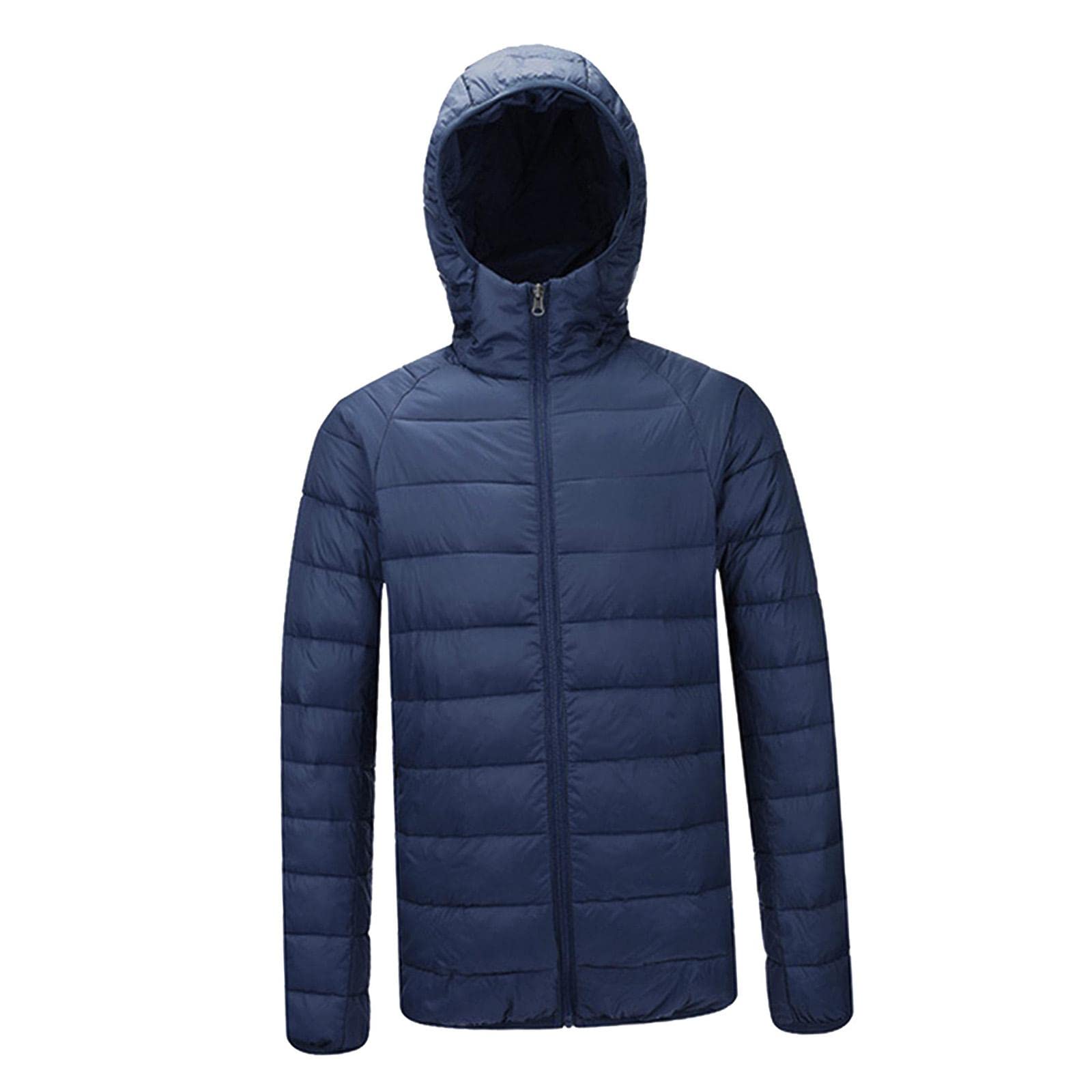 HEAVENGLOW Men's Winter Ultralight Duck Down Jacket Puffer Coat Dark Blue M|1 Piece Down Jacket| Coats & Jackets| Coats & Jackets| Mens Clothing |Clothing, Shoes & Accessories