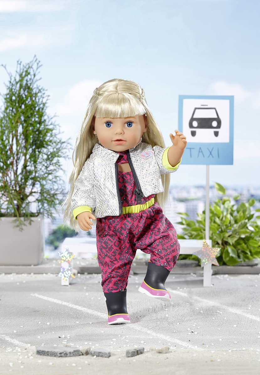 BABY born City Deluxe Scooter Combo, strój dla lalek jednoczęściowy, kurtka i kozaki, 830215 Zapf Creation