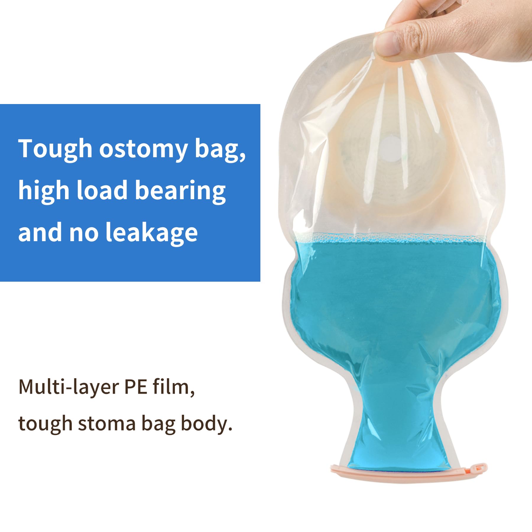 10 bolsas de colostomía, suministros de ostomía, bolsa de ostomía drenable de una pieza para el cuidado del estoma de ileostomía, cortadas a medida (10 unidades, sin carbón activado)