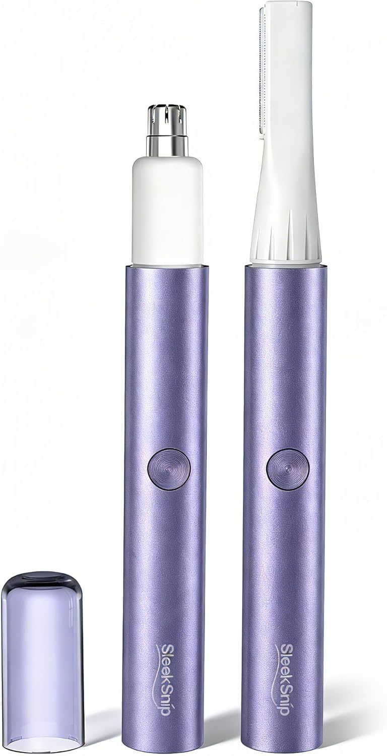 Nose & Eyebrow Trimmer for Women, Rechargeable Facial Shaver Brown