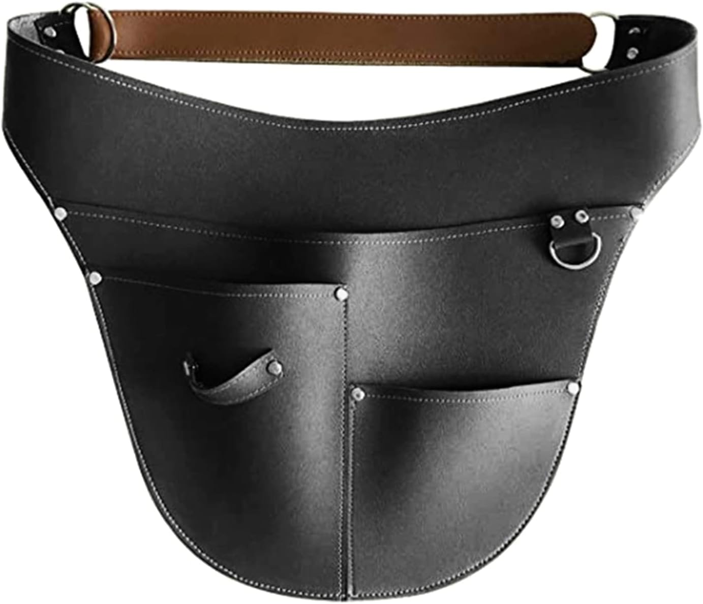 Tool apron, Mulitfunctional Imitation Leather Garden Tools Belt Adjustable Waist Waterproof Gardening Work Apron Bag