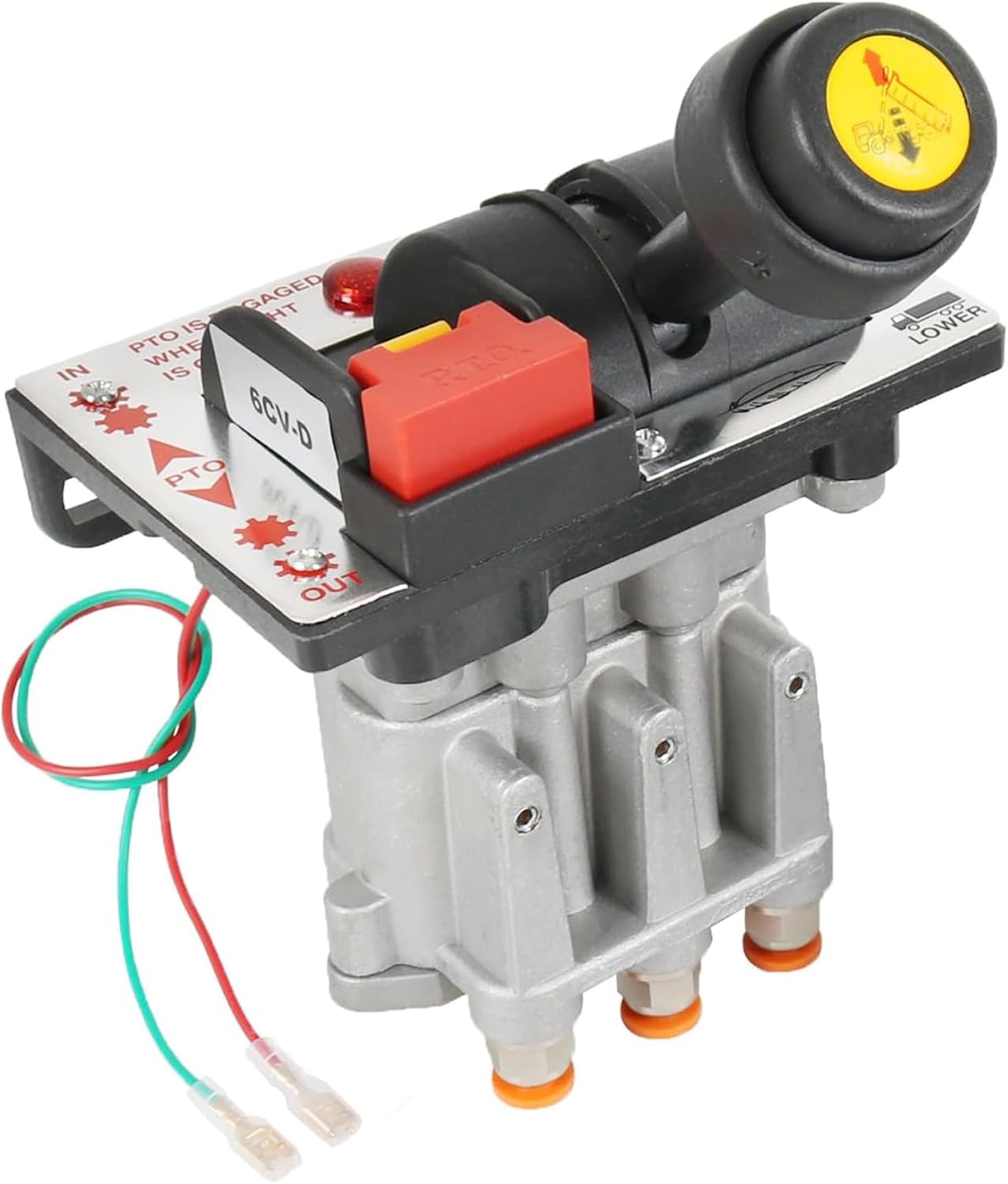 PTO Control Switch, Dump Truck Control Switch Valve, Pneumatic Hydraulic Tipper Control Truck Switch Proportional Control Valves with Warning Light, Rising, Stopping, Descending