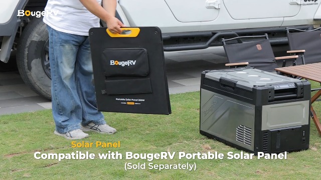 Image of BougeRV 12 Volt Portable Refrigerator, 41 Quart Dual Zone Car Fridge Freezer with APP Control, Compressor Cooler 12 /24V DC, 110~240V AC for Overlanding, Camping, Travel, RV(2026 New Model: Rocky V3.0)