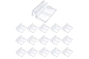 16 Pieces Rimless Aquarium Lid Clips Keep Fish Tank Glass Lid Secure...