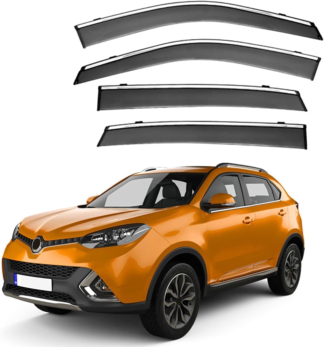 Acwyahso Rain Guards Wind Deflectors for MG GS MK1-AS21 2015 2016 2017 2018 2019, 4Pcs Vent Visors, Allows Fresh Air & Keeps Rain Out, No-Drill Install